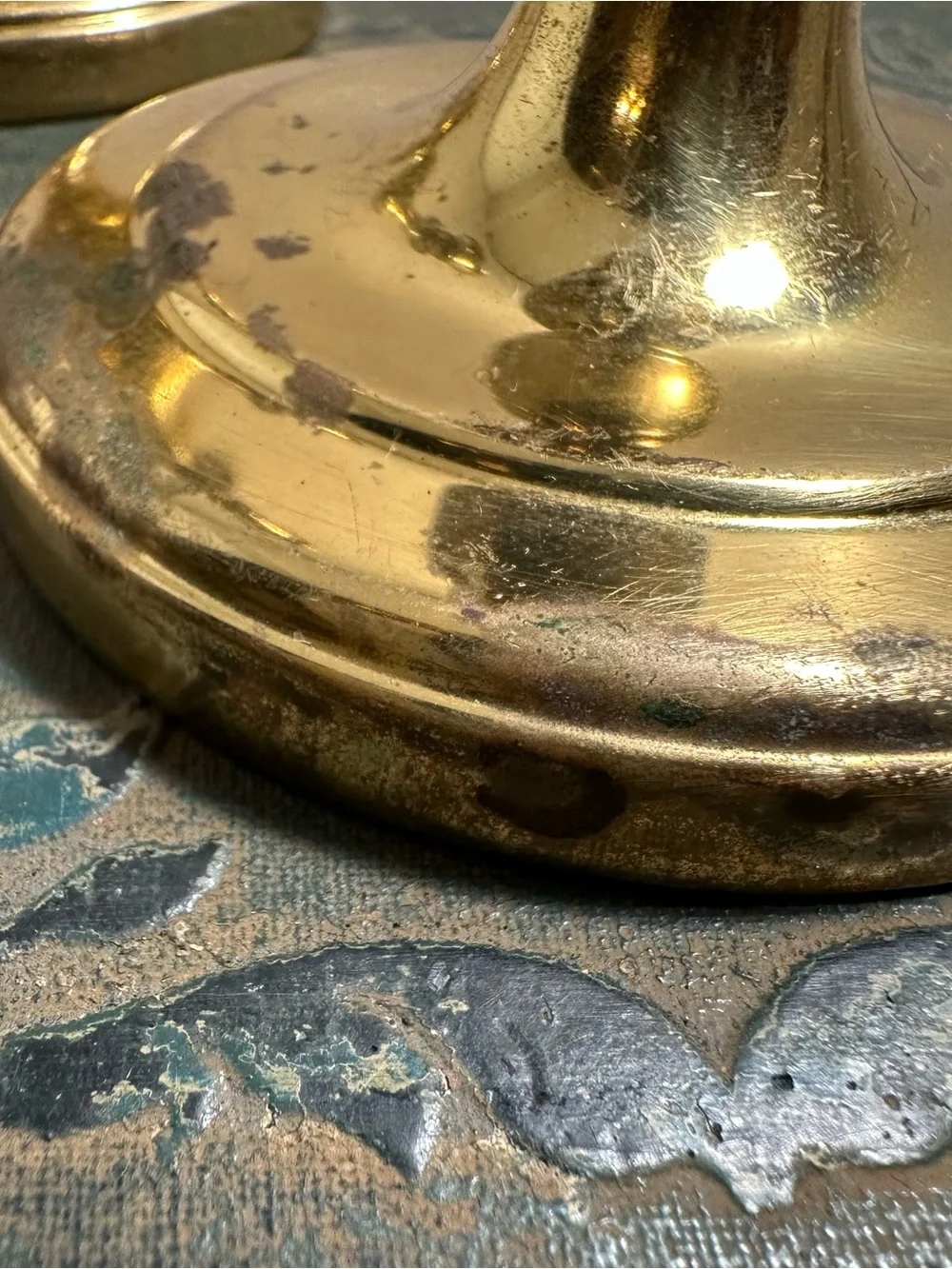 Brass Candlestick Pair - Shiny Gold Home Accent